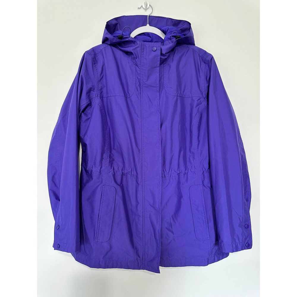 LL Bean H2Off Jacket Primaloft Insulated Hooded Parka Size L Purple 287471